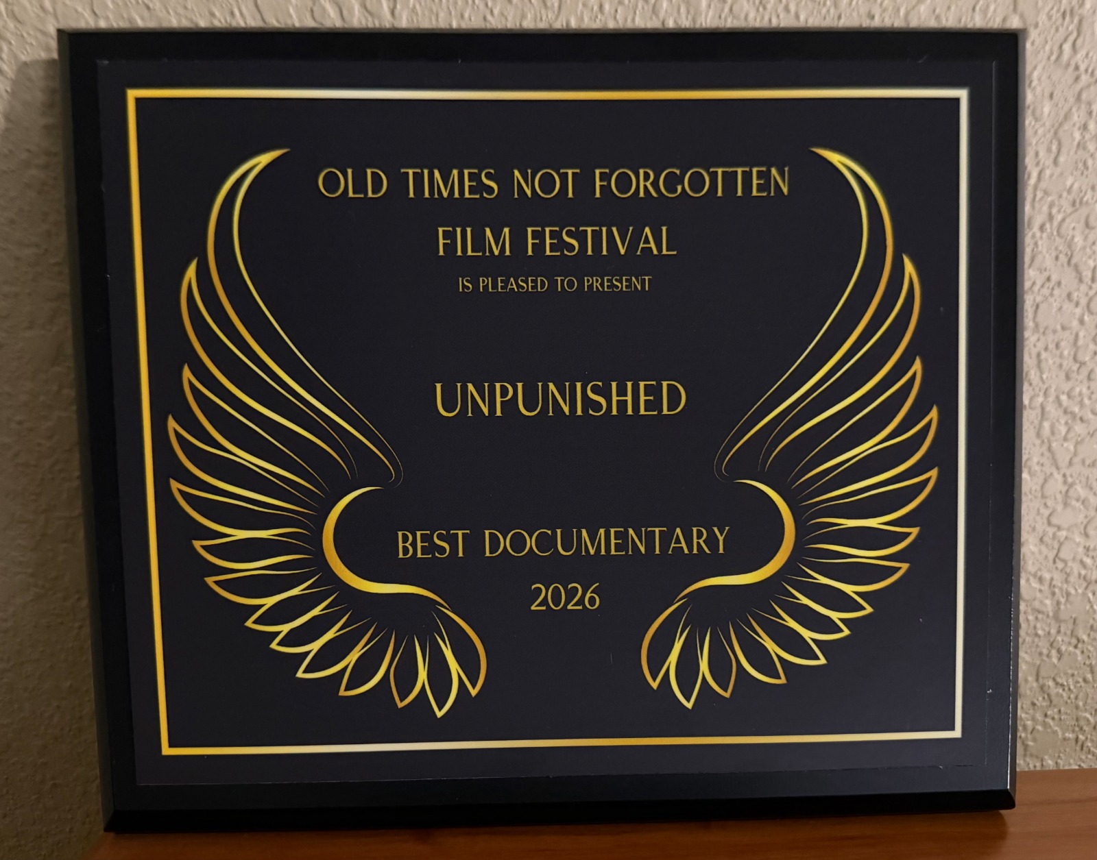 Old Times Not Forgotten Film Festival Award